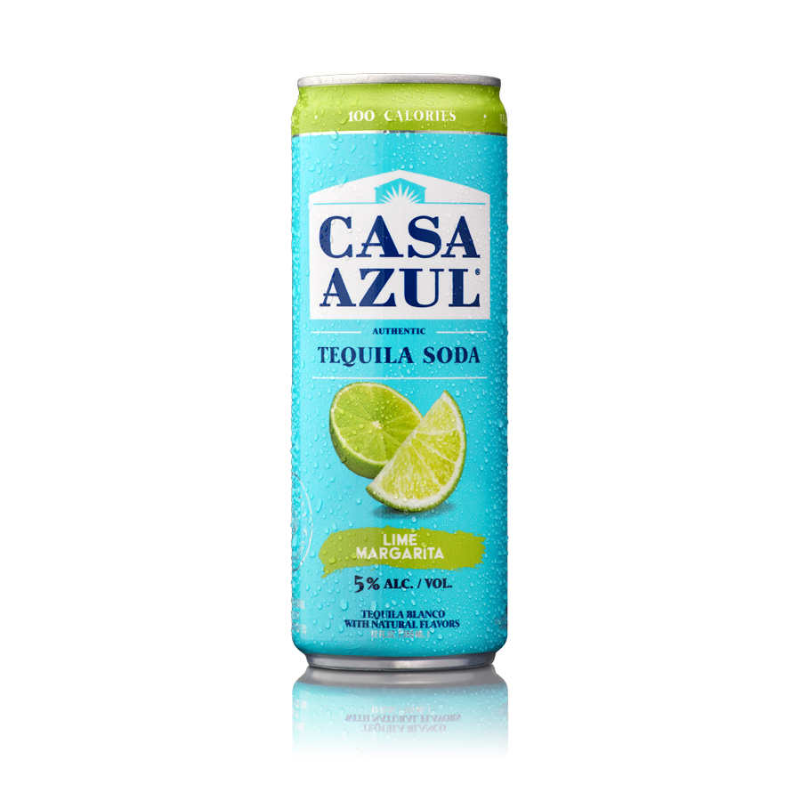 Lime Margarita Tequila Soda, 4Pack Casa Azul Tequila Soda